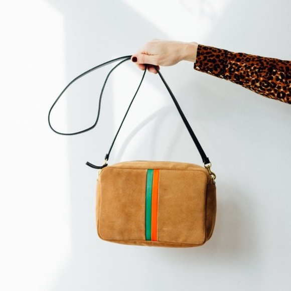 Clare V. Camel Suede Marisol Crossbody Bag NWT - Picture 8 of 15